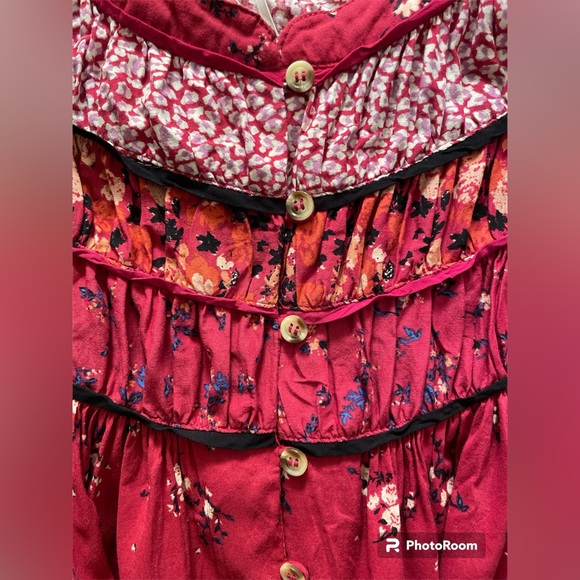 Free People Paloma Floral Poet Top Women’s size Medium Worn once New Condition - Picture 4 of 8